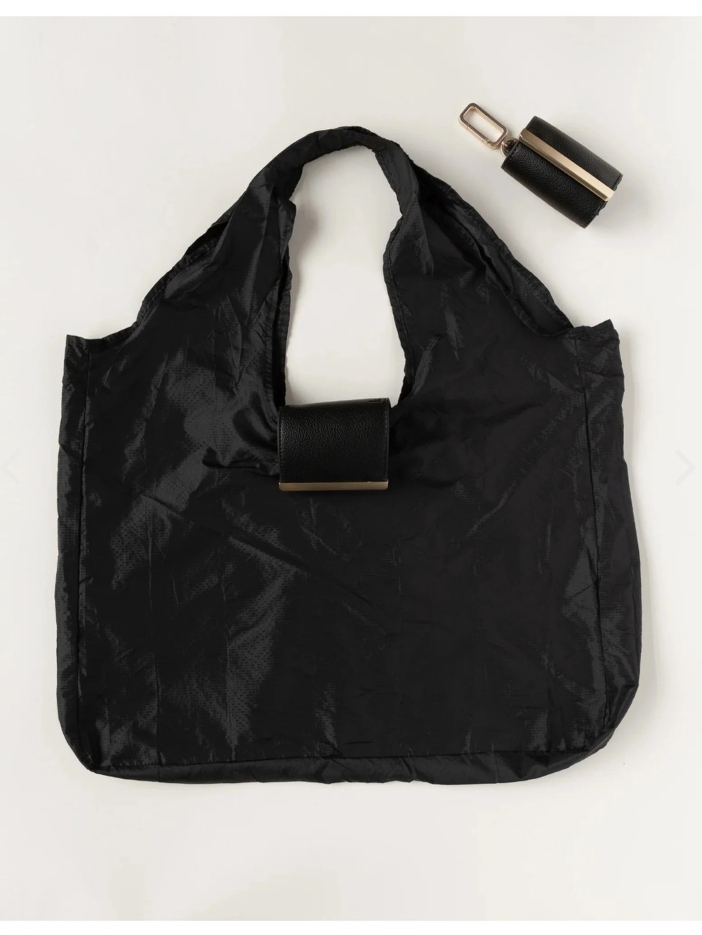 Keote Keychain Tote Bag Black